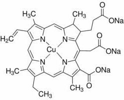 Kompleks miedziowy chlorofilu - wzór chemiczny