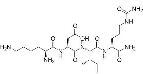 Struktura chemiczna peptydu T10-C (Cytrulina tripeptyd-10)