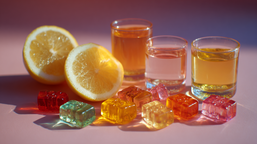 żelki i shoty witaminowe